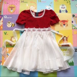 vintage girls velvet dress